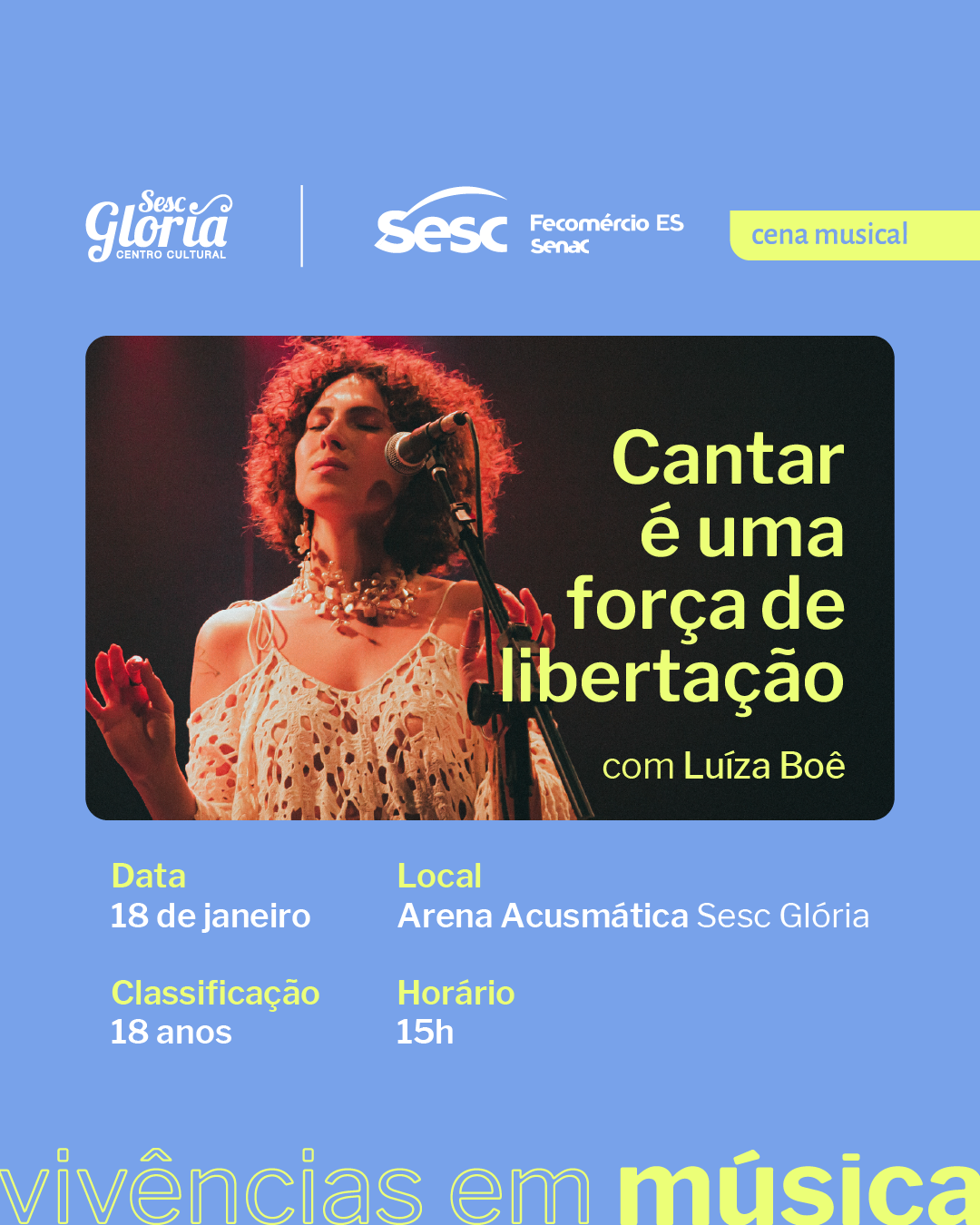 “Cantar é uma força de Libertação”, com Luíza Boê